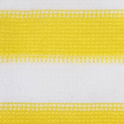 vidaXL Balcony Screen Yellow and White 75x300 cm HDPE
