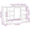 vidaXL Bathroom Sink Cabinet Old Wood 91 x 35 x 60 cm Engineered wood