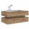 vidaXL Coffee Table with LED Lights Artisian Oak 90x50x40 cm