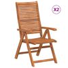 vidaXL Reclining Folding Garden Chairs 2 pcs Solid Wood Acacia