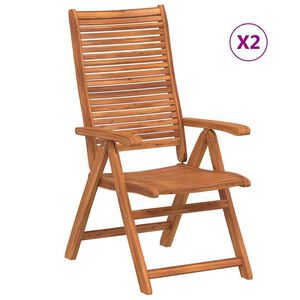 vidaXL Reclining Folding Garden Chairs 2 pcs Solid Wood Acacia