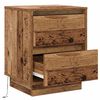 vidaXL Bedside Cabinet Old Wood 39 x 34.5 x 50 cm Engineered wood