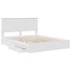 vidaXL Storage Bed with Headboard White 160 x 200 cm Engineered Wood