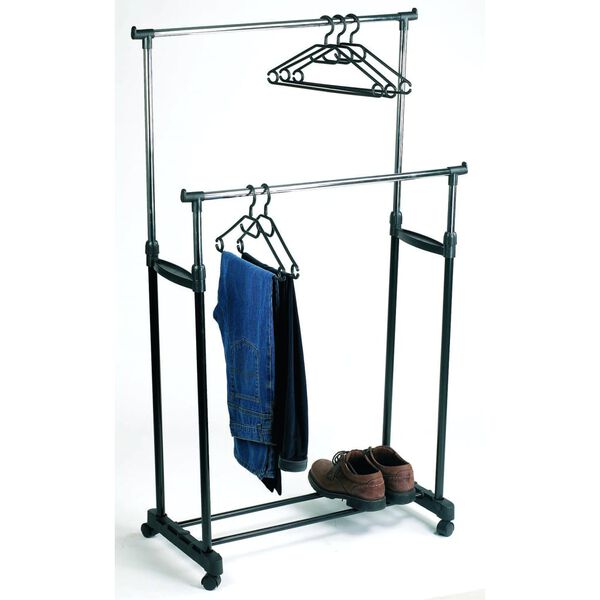 Perel Clothes Rack with 2 Bars 80x43x170 cm