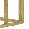 vidaXL Console Table Gold Stainless Steel and Solid Sleeper Wood