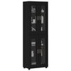 vidaXL Highboard FLORIN Black 60 x 35 x 182 cm Engineered Wood