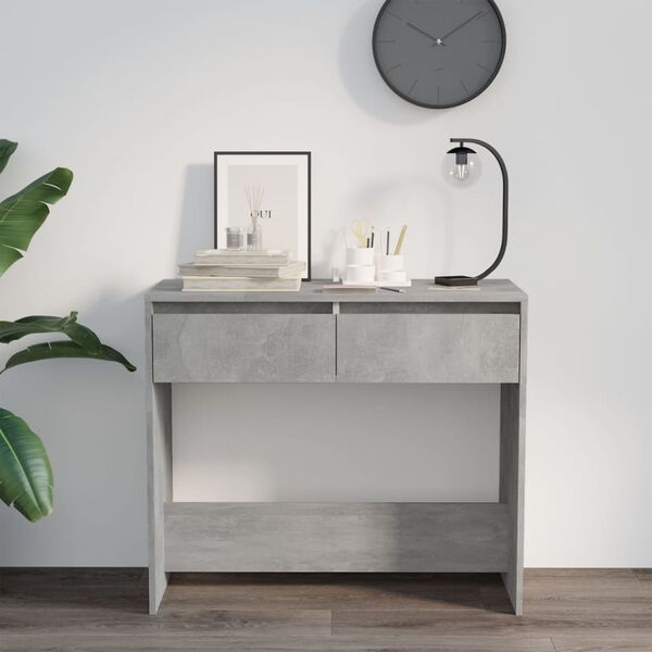 vidaXL Console Table Concrete Grey 89x41x76.5 cm Steel
