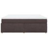 vidaXL Box Spring Bed with Mattress Dark Brown 180x200 cm Fabric