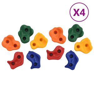 vidaXL Climbing Stones 40 pcs PE Multicolour