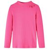 Kids' T-shirt with Long Sleeves Rib-knit Bright Pink 116