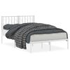 vidaXL Metal Bed Frame without Mattress with Headboard White 120x200cm