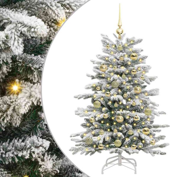 vidaXL Artificial Hinged Christmas Tree White 120 cm PE and PVC