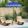 vidaXL Balinese Parasol 260 Blue 180-190 cm Cotton and solid wood