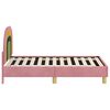 vidaXL Toddler Bed Frame with Headboard Pink 70 x 140 cm Velvet