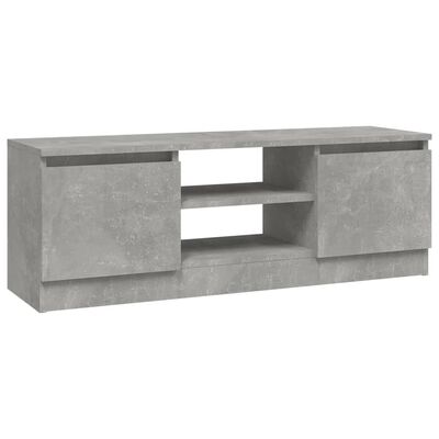 vidaXL TV Cabinet with Door Concrete Grey 102x30x36 cm