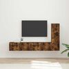 vidaXL TV Cabinet Set Wall-mounted 2 pcs Smoked Oak Engineered Wood