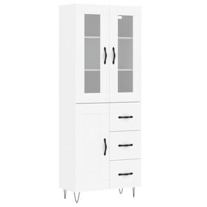 vidaXL Highboard White 69.5x34x180 cm Engineered Wood