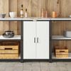 vidaXL Kitchen Storage with Shelf White 60 x 50 x 92 cm Steel