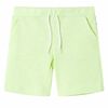 Kids' Shorts with Drawstring Neon Yellow 140