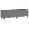 vidaXL Garden Planter with Wheels Light Grey 160x50x54 cm PP