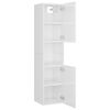 vidaXL Bathroom Furniture Set High Gloss White Engineered Wood