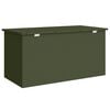 vidaXL Outdoor Storage Box Olive Green 100 x 50.5 x 50 cm Steel