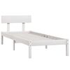 vidaXL Bed Frame without Mattress White Solid Wood Pine Single