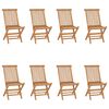 vidaXL Folding Garden Chairs 8 pcs Solid Teak Wood