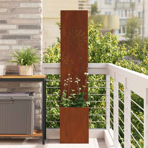 vidaXL Garden Privacy Screen Rusty 32 x 32 x 150 cm Weathering steel