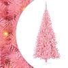 vidaXL Christmas Tree with 300 LEDs with Stand Pink 240 cm PVC