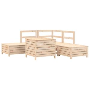 vidaXL 6 Piece Garden Sofa Set Solid Wood Pine