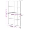 vidaXL Walk-in Shower Wall with Shelf Black 118x190 cm ESG Glass&Aluminium