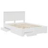 vidaXL Bed Frame with Headboard White 140 x 200 cm Engineered Wood