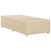 vidaXL Bed Frame without Mattress Cream 90x190 cm Single Fabric