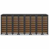 vidaXL Wheelie Bin Storage for 4 Bins Anthracite 272 x 77.5 x 115.5 cm