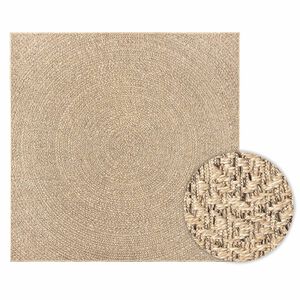 vidaXL Rug ZIZUR 200x200 cm Jute Look Indoor and Outdoor