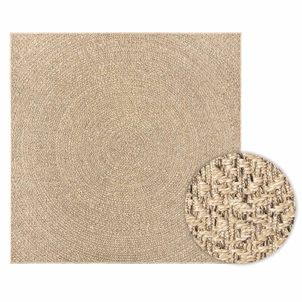 vidaXL Rug ZIZUR 200x200 cm Jute Look Indoor and Outdoor