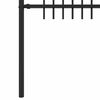 vidaXL Spike Arch Fence Black 200 x 150 cm Powder-Coated Steel