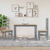 vidaXL Dining Table Panama Grey 112x60x75 cm Solid Wood Pine
