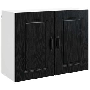 vidaXL Kitchen Cabinet with Storage Kalmar Black Oak 80 x 31 x 60 cm