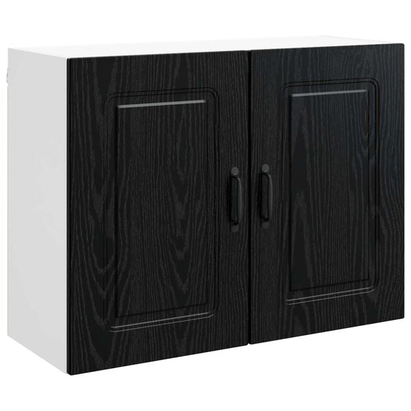 vidaXL Kitchen Cabinet with Storage Kalmar Black Oak 80 x 31 x 60 cm