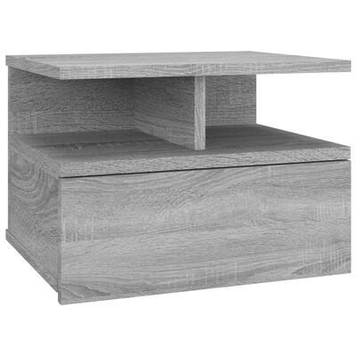 vidaXL Floating Nightstand Grey Sonoma 40x31x27 cm Engineered Wood