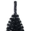 vidaXL Artificial Pre-lit Christmas Tree Black 150 cm PVC