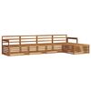vidaXL Outdoor Sofa Set 5 pcs 4-Seaters Natural Solid Acacia Wood