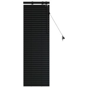 vidaXL Venetian Blind Black 45 x 130 cm 35 mm Solid Paulownia Wood