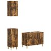 vidaXL 3 Piece Bathroom Cabinet Set ARNHEM Smoked Oak Engineered Wood