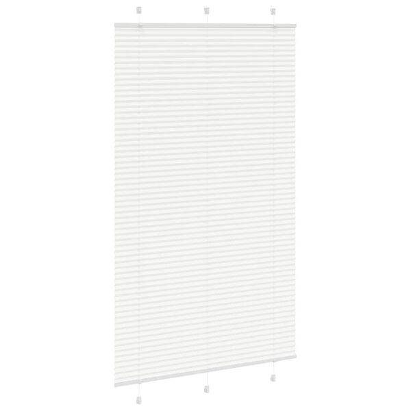 vidaXL Pleated Blind White 120x200 cm Fabric Width 119.4 cm Polyester
