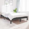 vidaXL Bed Frame without Mattress Grey 120x200 cm Solid Wood