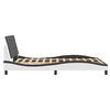 vidaXL Bed Frame without Mattress "Zadar" White and Black 120x200 cm Faux Leather