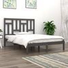 vidaXL Bed Frame without Mattress Grey 200x200 cm Solid Wood Pine